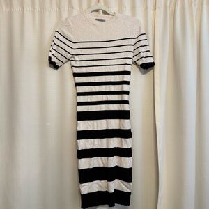 RW&Co Thyme maternity Striped Black and White Knit Dress in XS